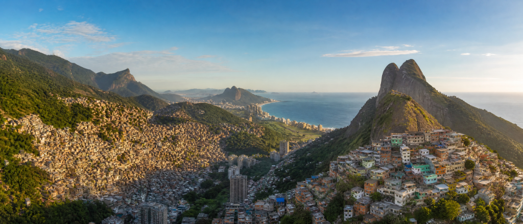 Vista panorâmica da Rocinha e Vidigal, Rio de Janeiro